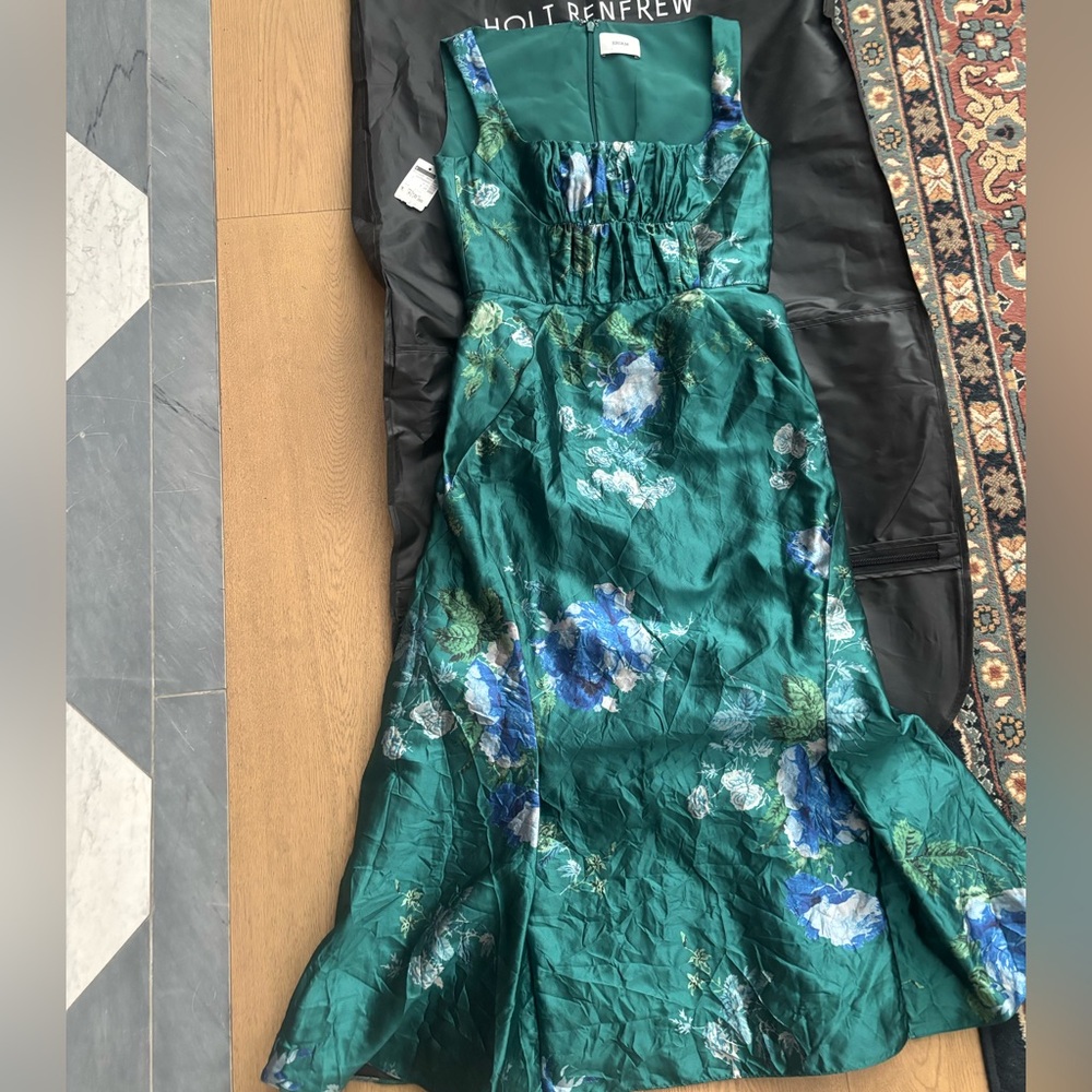 Erdem Floral Green Dress